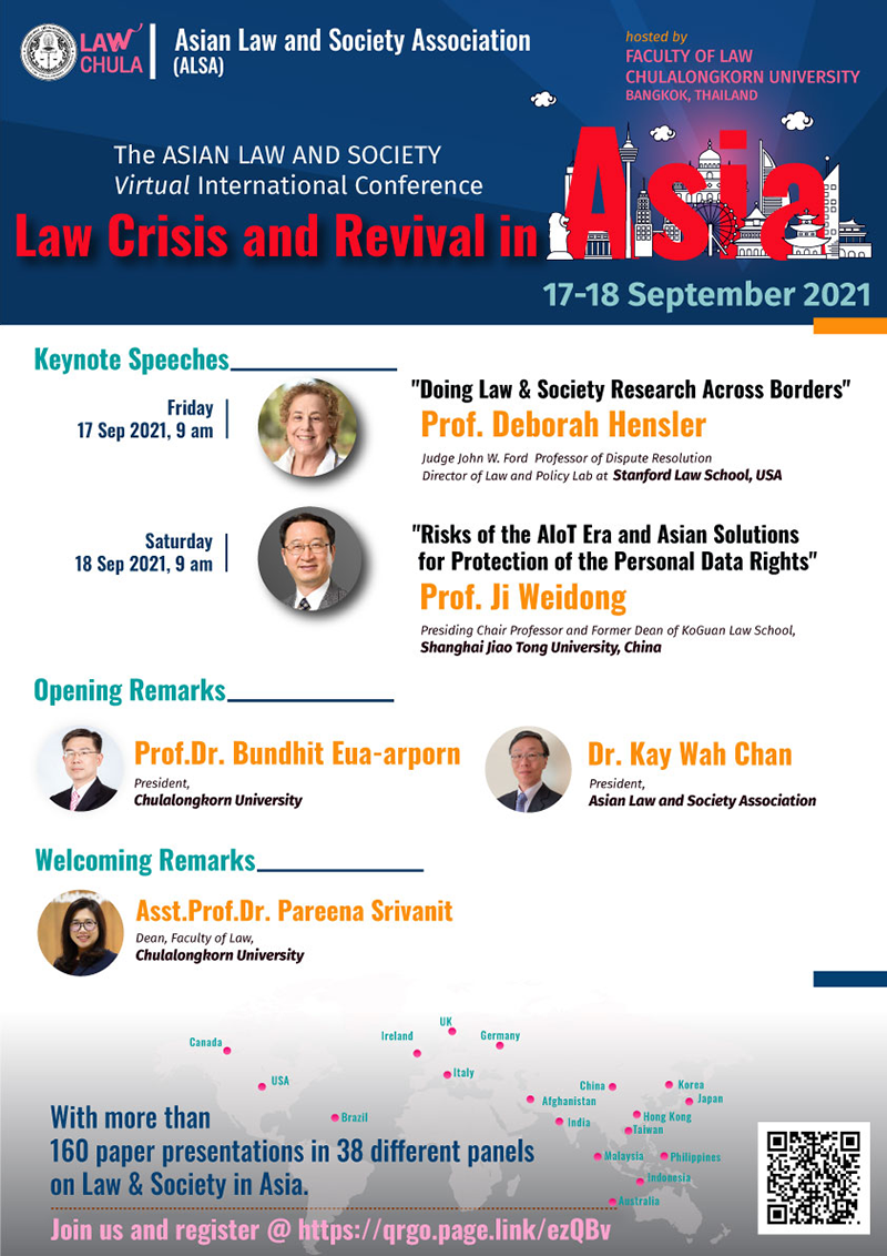 Asian Law and Society Association (ALSA) | The ASIAN LAW AND SOCIETY Virtual International Conference Law Crisis and Revival in ASIA